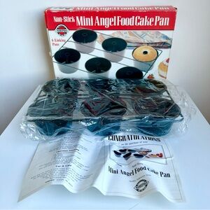 New NORPRO Mini Angel Food Cake Pan Pastry Teacake Tea Cake Baking Pan Bake Tea